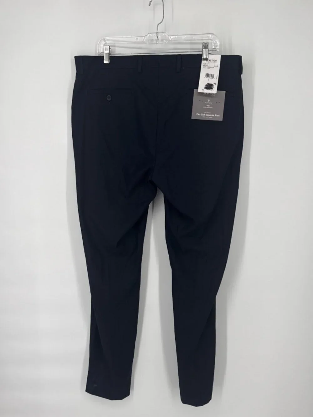 Kenneth Cole Reaction Mens 38 X 32 Navy Techni-Cole Suit Separate Slim-Fit Pants
